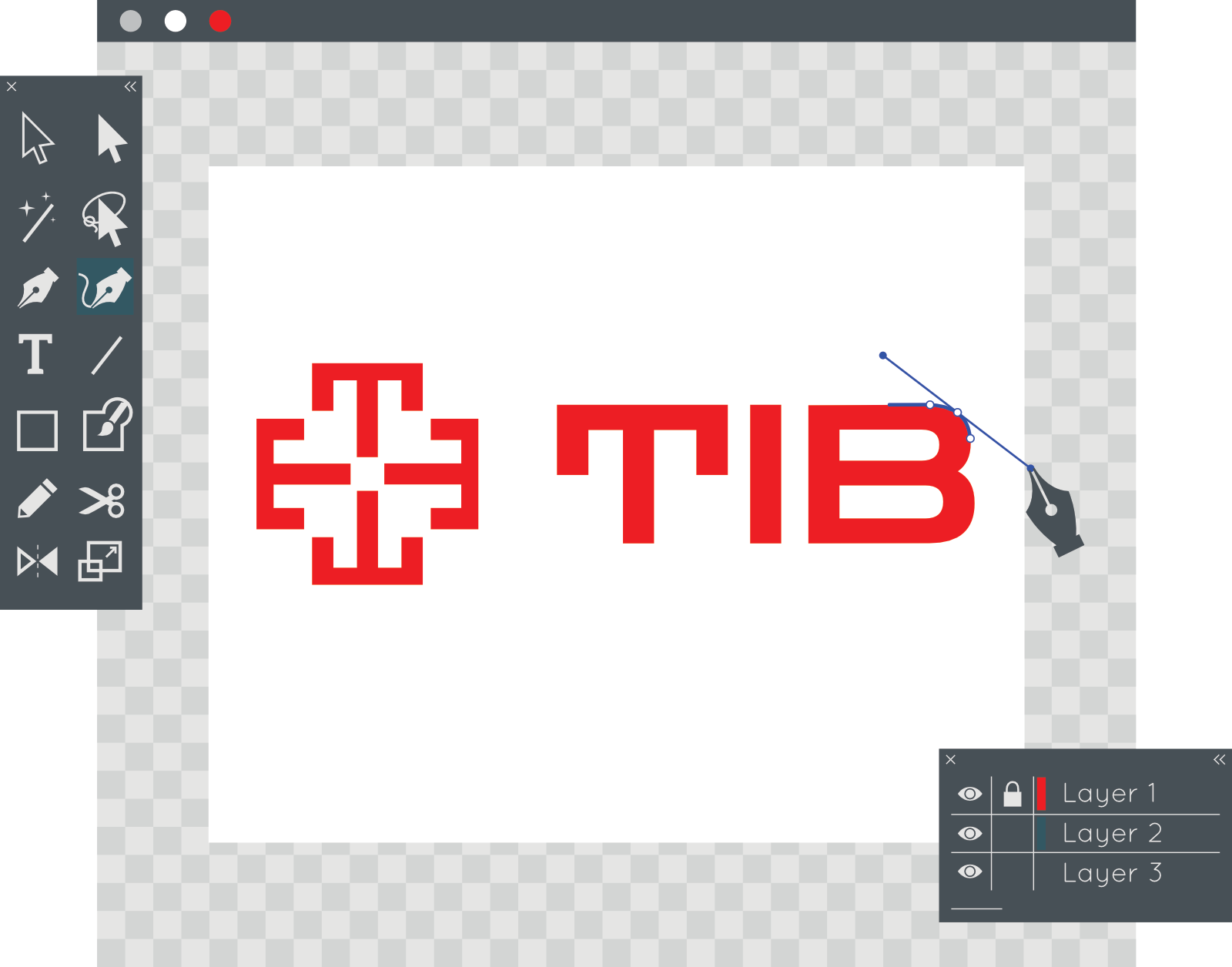Designing logo in PAO software